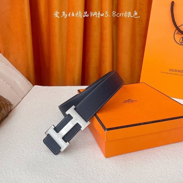 Hermes Hermes original Hermes, width 3.8cm imported original leather belt, doubl