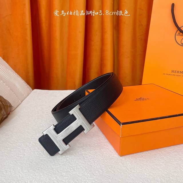 Hermes Hermes original Hermes, width 3.8cm imported original leather belt, doubl