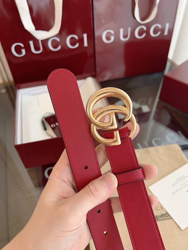 Gucci surface first layer calfskin width 3.0cm new version of the counter logo h