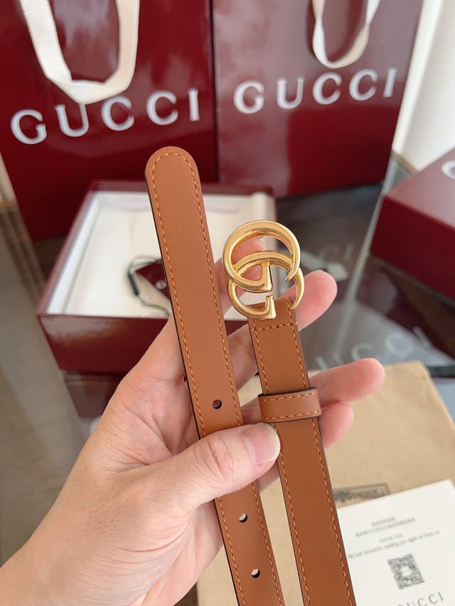 Gucci surface first layer calfskin width 2.0cm new version of the counter logo h