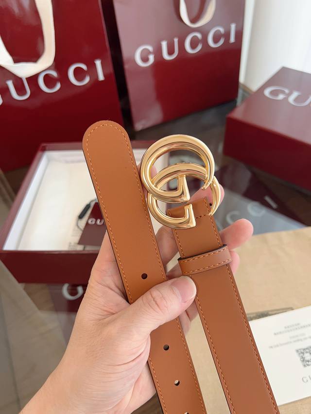 Gucci surface first layer calfskin width 3.0cm new version of the counter logo h