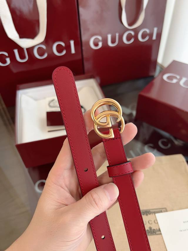 Gucci surface first layer calfskin width 2.0cm new version of the counter logo h