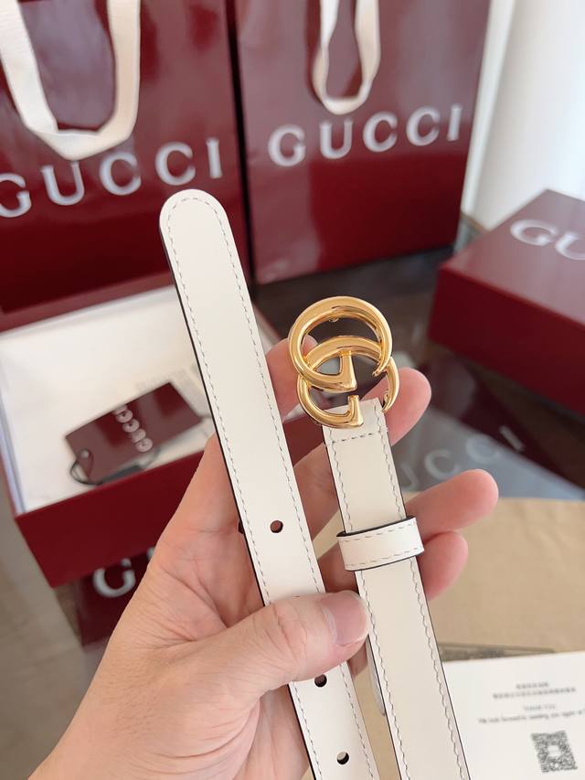 Gucci surface first layer calfskin width 2.0cm new version of the counter logo h