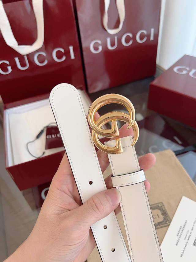 Gucci surface first layer calfskin width 3.0cm new version of the counter logo h