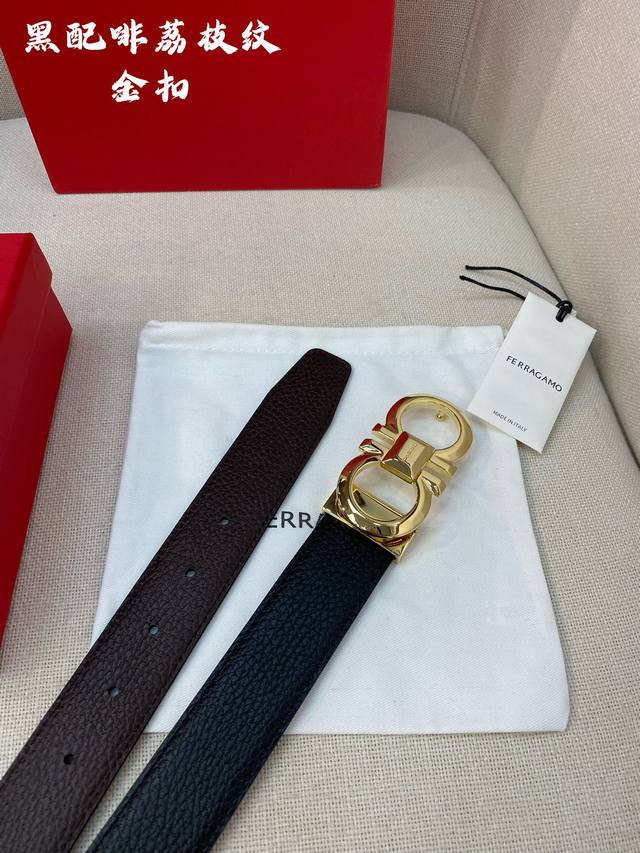 F3.5Cm high-end custom-made men's belt, double-sided imported cowhide, you can c