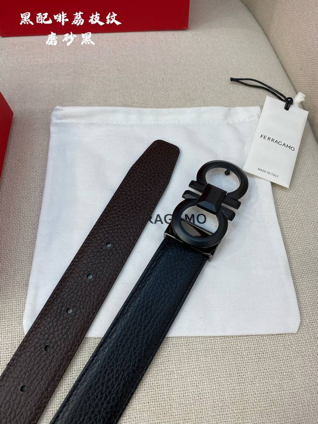 F3.5Cm high-end custom men's belt, double-sided imported cowhide, you can choose