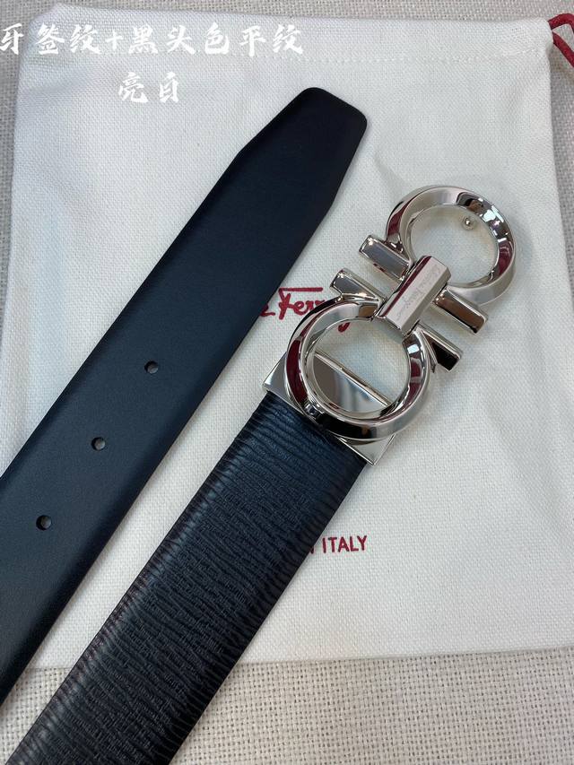 F3.5Cm high-end custom-made men's belt, double-sided imported cowhide, you can c