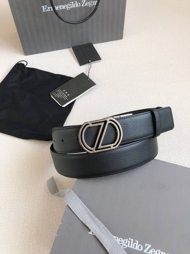 Zegna's versatile accessories; this belt is minimalist, reflecting the contempor
