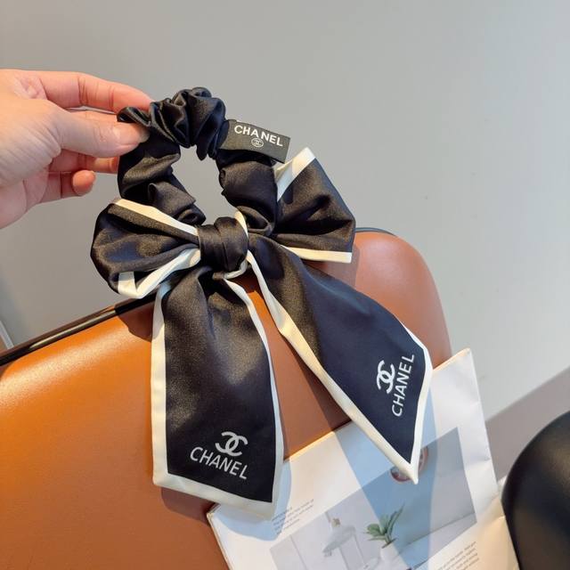 with packaging Chanel Chanel letter ribbon ponytail hair ring butterfly colon ri