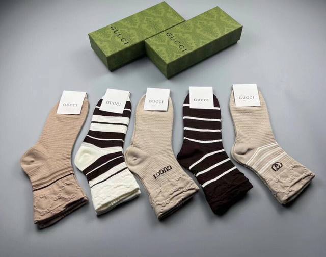 Special Gucci Gucci G home new product socks one box of five pairs of jacquard c