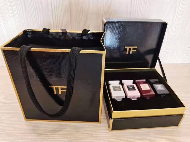 counter quality TF perfume sample 4-piece set black gift box version