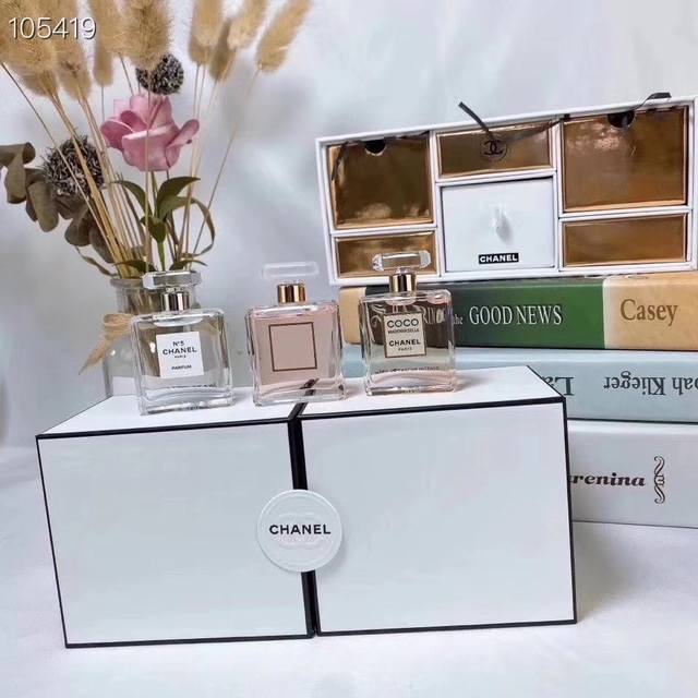 Counter quality Chanel perfume sample 7.5ml three-piece double box Chanel No. 5