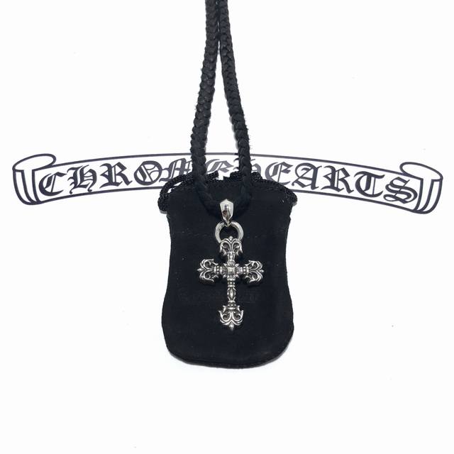 Chrome Hearts Necklace Small Flame Cross