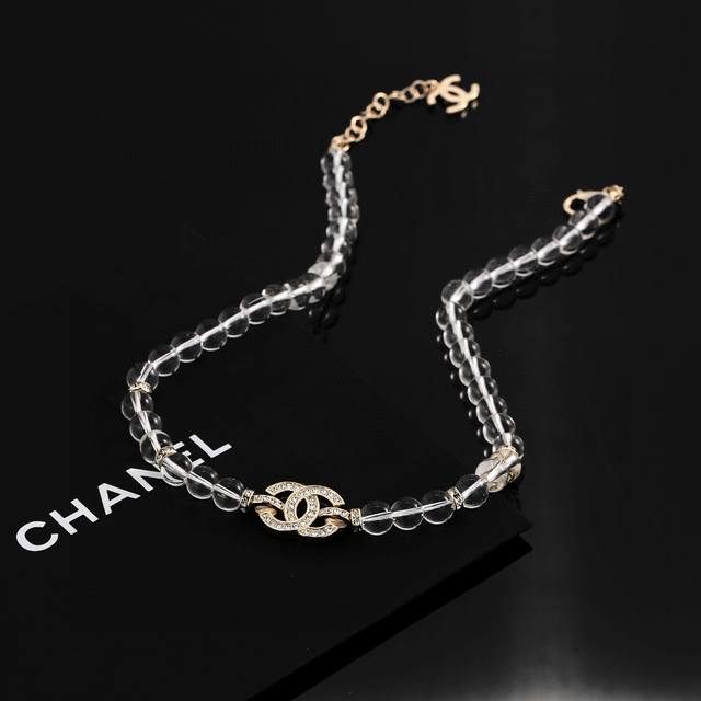 Chanel necklace Chanel double C letter acrylic necklace purchasing agent level o