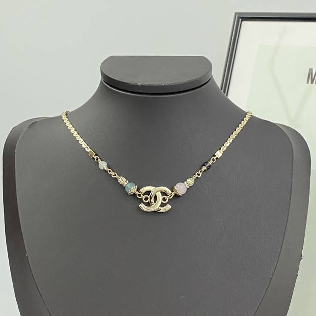 Chanel necklaces are hot sellers! The Chanel 25 colored crystal double C necklac