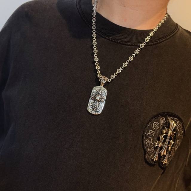 New, counter-quality Chrome Hearts classic retro flower ball necklace, featuring