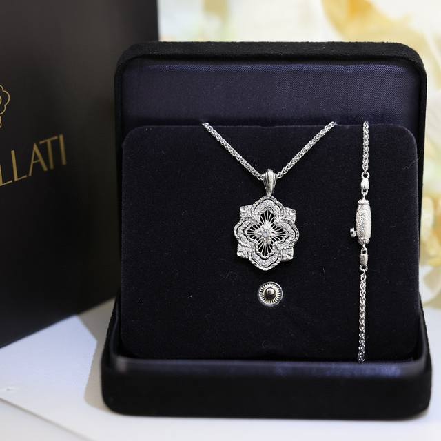 Buccellati Italian high-end jewelry brand retro palace style with diamond brushe