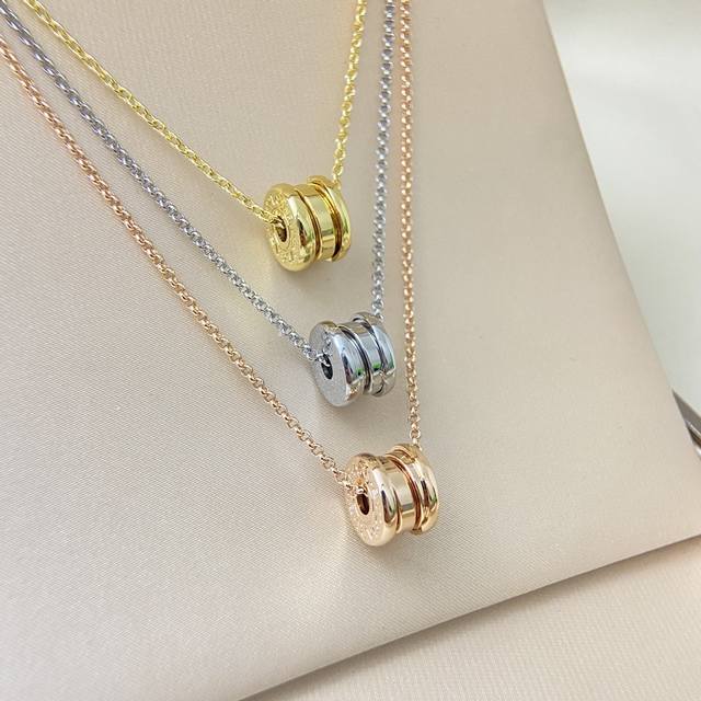 Bulgari necklace new arrival mini spring necklace rose gold platinum gold