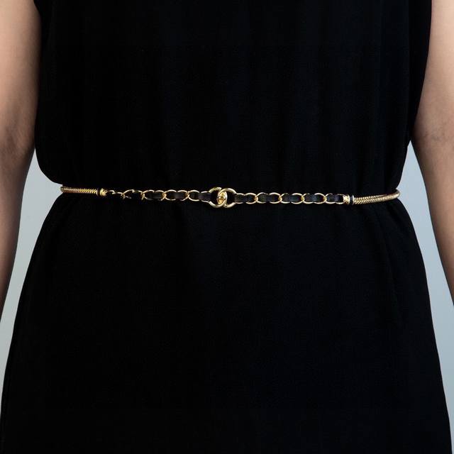 Chanel waist chain counter new brass material chain belt electroplated 18K gold