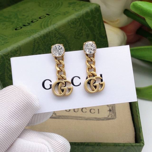 No. Ged0042 Gucci diamond double G earrings retro girl must-have tassel