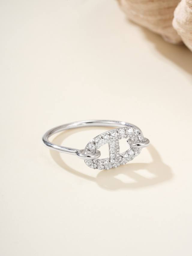 Pig Nose Diamond Ring, Size 5678
