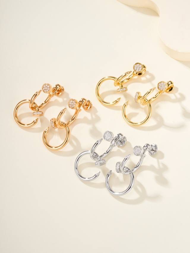 Kajia's exquisite double-stud earrings, inspired by nails, are anything but ordi