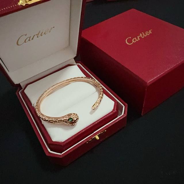 Cartier diamond-encrusted snakehead bracelet, a high-end custom version. Diamond