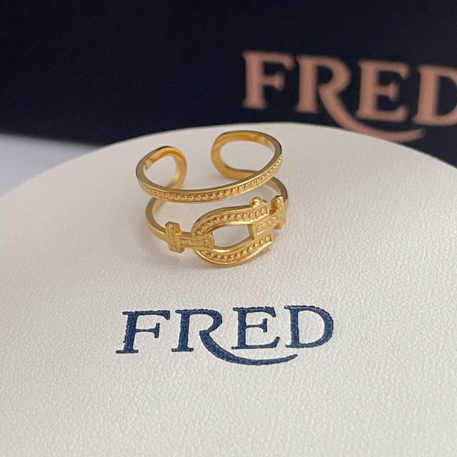 Popular Fred open ring, classic and versatile, a must-have item for internet cel