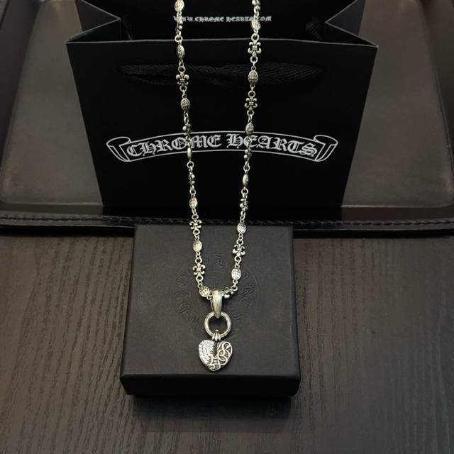 New counter-quality Chrome Hearts classic retro flower ball necklace, featuring