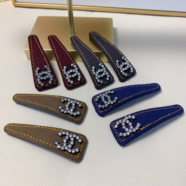 Chanel hairpin full diamond logo press clip Bb clip side clip daily exquisite sm