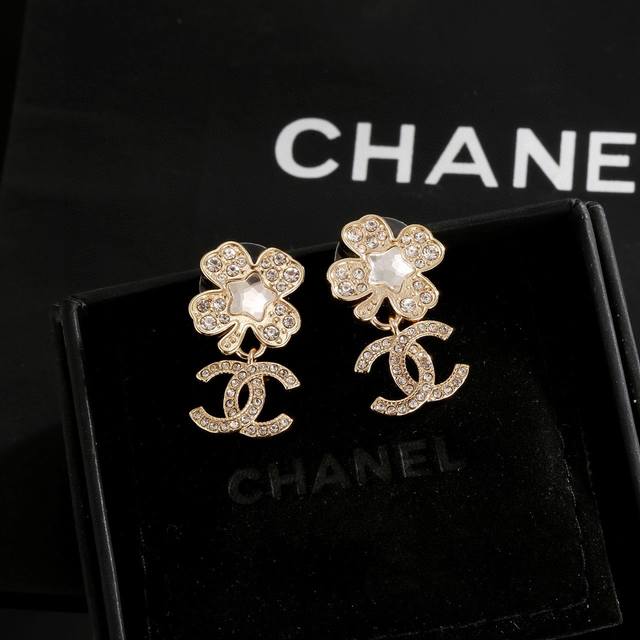 Chanel four-leaf clover earrings are perfect for flattering your face. The gold