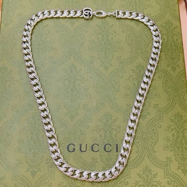 Gucci's latest necklace, featuring a higher-end chain, is a celebrity favorite.