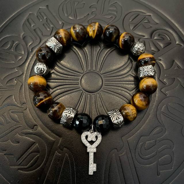 New counter quality Chrome Hearts Tiger Eye right hand bracelet, popular on Kuai