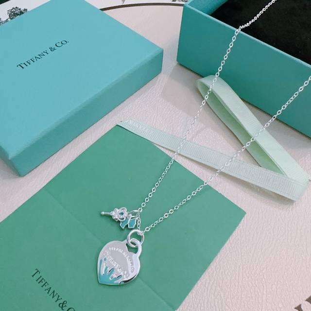 Tiffany necklace, Tiffany & Co. counter exquisite silver version, celebrity styl