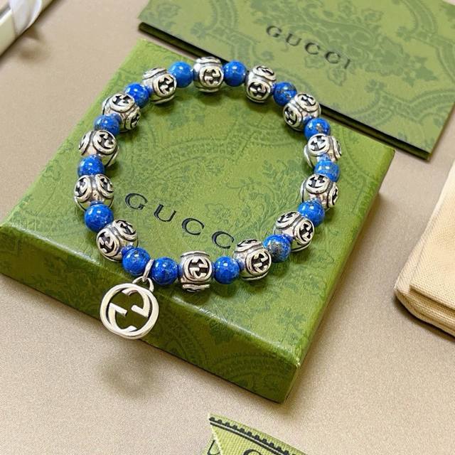 Gucci bracelet counter exquisite version natural lapis lazuli Gucci bracelet lap