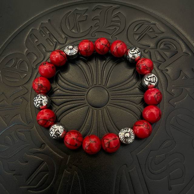 counter exquisite version Chrome He Rts Chrome Hearts red turquoise multi-elemen