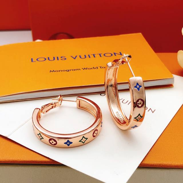 No. Led0357 Lv* Latest Moon Round Rose Gold Earrings Consistent Z Batch Brass Ma