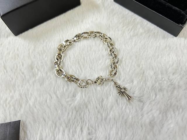 Chrome Herats Chrome Heart Oval Ring Letter Cross Bracelet Length: 18-20-22 cm
