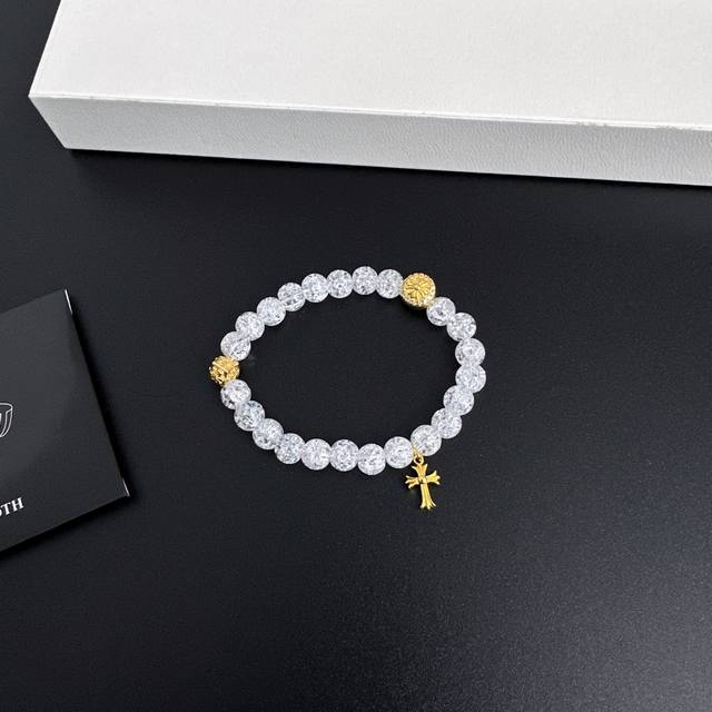 Couple's Chrome Heart Bead Bracelet. This Chrome Heart bracelet creates a subtle