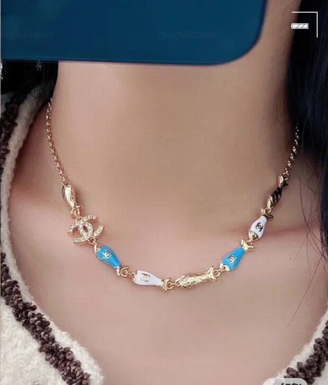 necklace bracelet ocean series Chanel Chanel's latest small fish necklace bracel