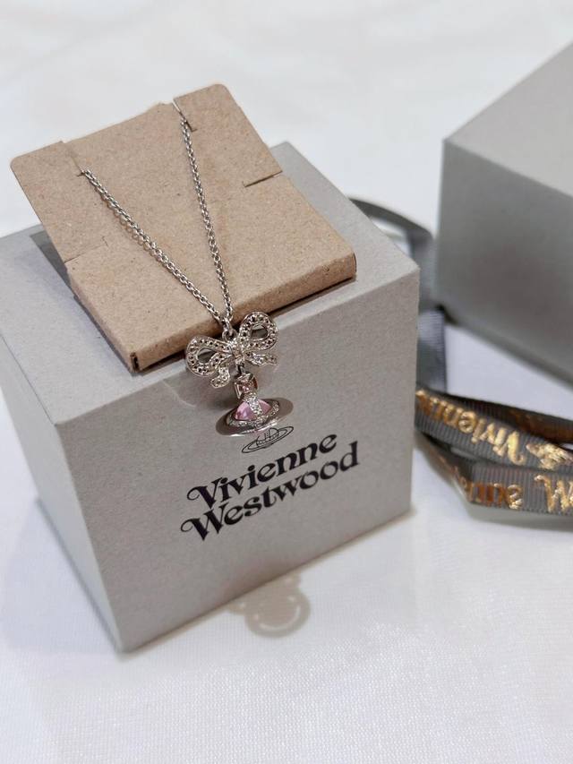 Queen Vivienne Diamond Bow Necklace - No Need to Miss a Thing! This pure royal c