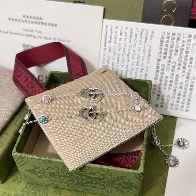 Gucci turquoise tricolor bracelet Gucci Gucci pink gemstone bracelet