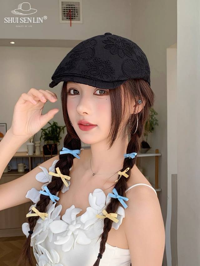 Lv Louis Vuitton American retro embroidery forward hat women's spring and summer