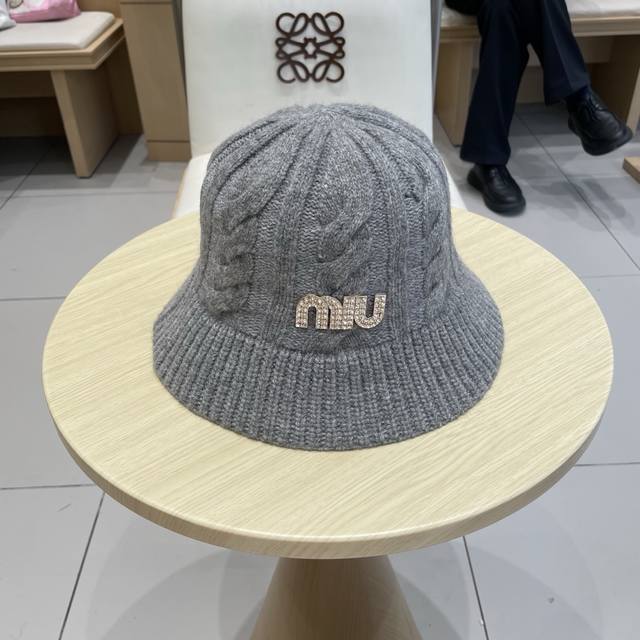 Miumiu knitted hat for women autumn and winter Korean J version all-match retro