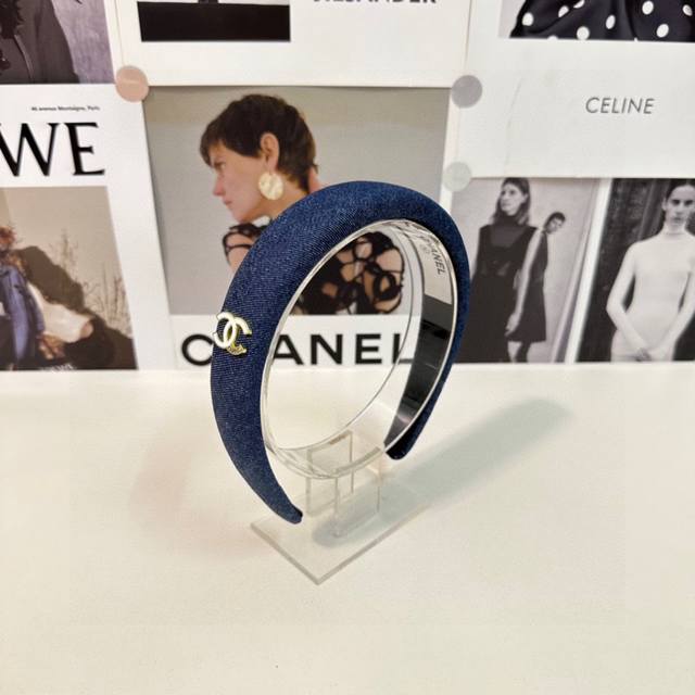 Special counter packaging Chanel Chanel latest denim headband Little fairies hur