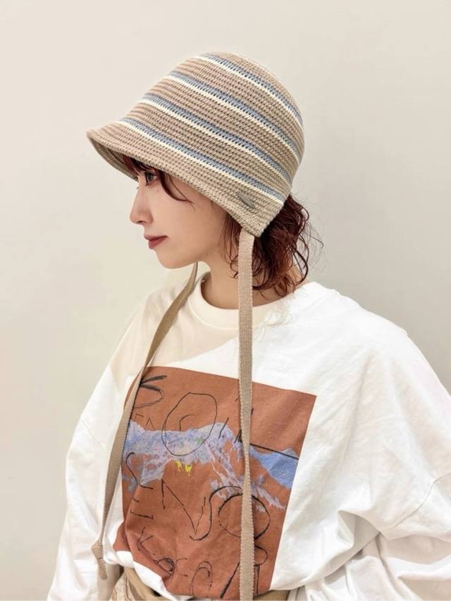 Mengkou early autumn new striped fisherman hat female Korean version high-end s