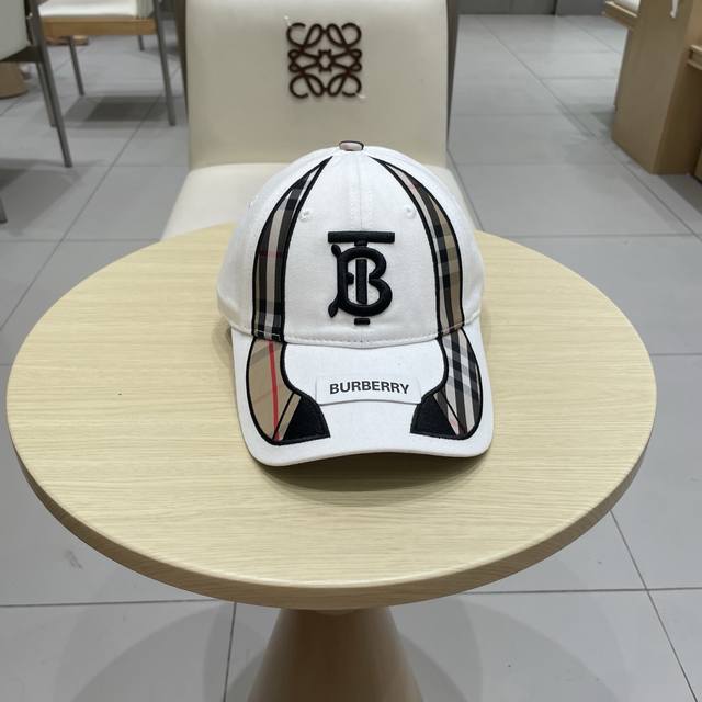 Burberry 3D embroidery, original baseball cap, best-selling counter model, pure
