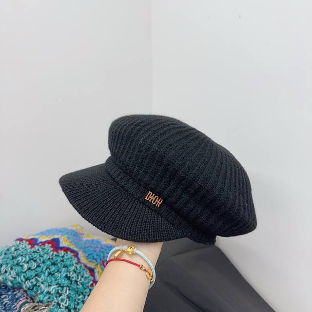 Dior autumn and winter new wool peaked cap DDD