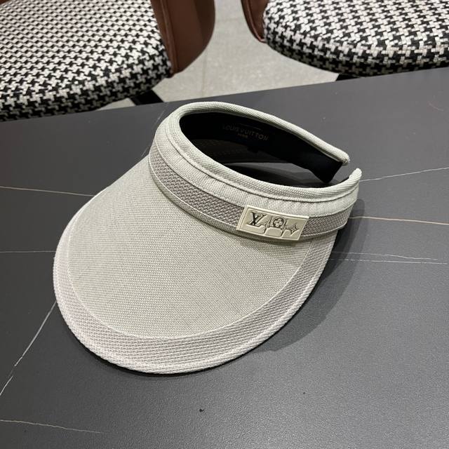 Lv Louis Vuitton 2025 new imitation linen headband sunshade hollow top hat sprin