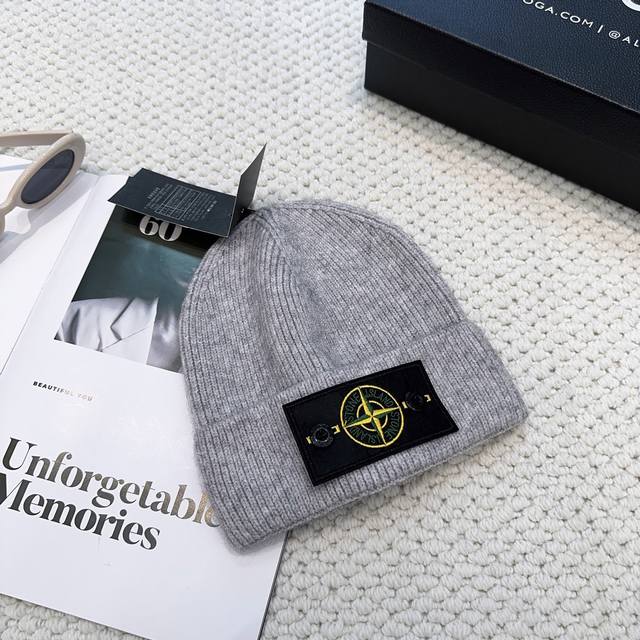 Tide brand Stone Island Stone classic hot cashmere wool knitted hat autumn and w